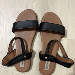 Steve Madden Black and Brown Sandals